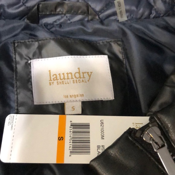 NWT LAUNDRY Quilted Faux Leather Motorcycle Jacket - Picture 8 of 8